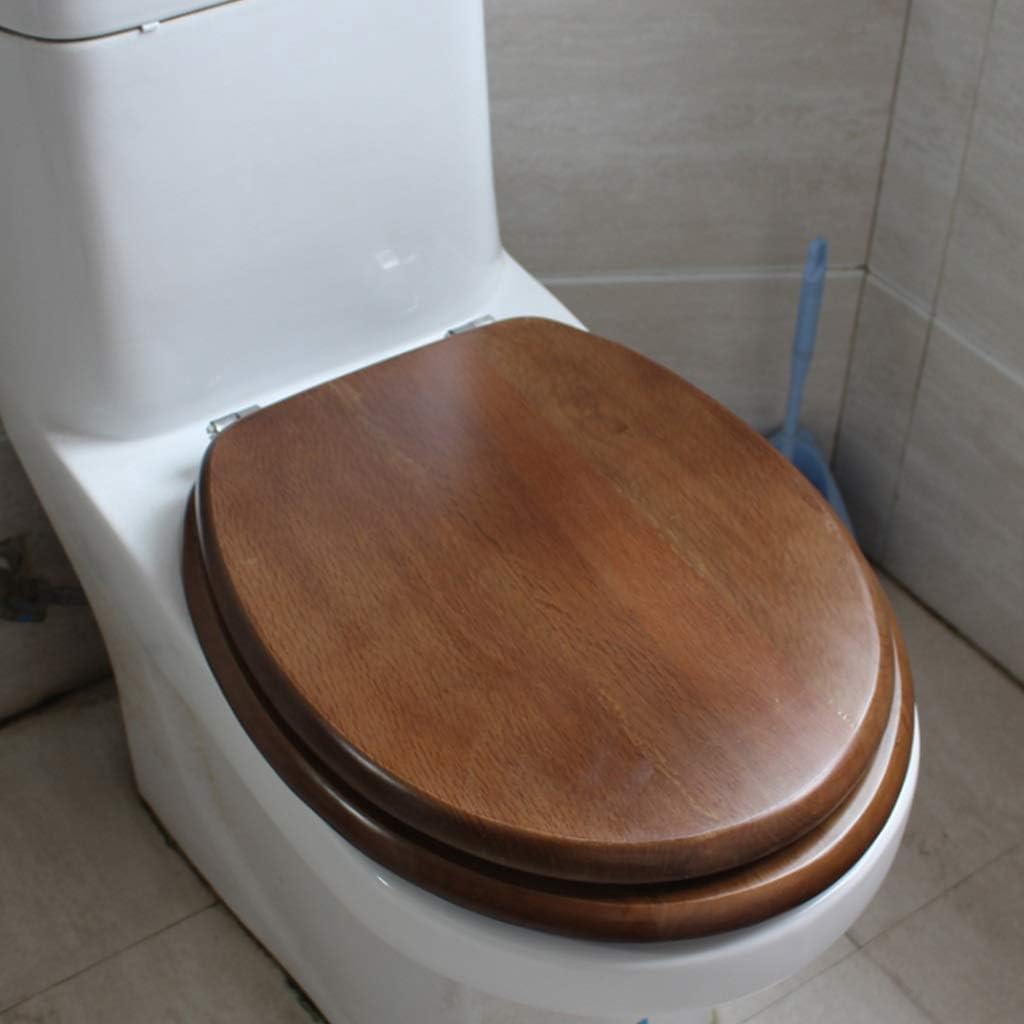 Toilet Cover Vintage Wood Full Wooden Universal Solid