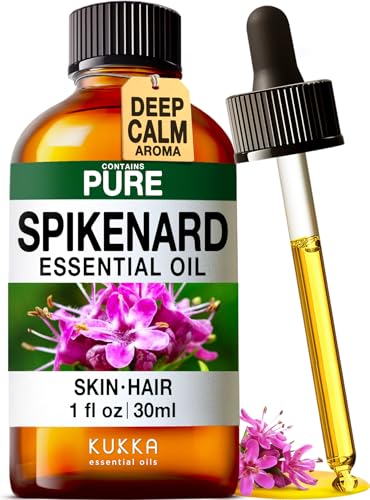 Image of 100% Pure Spikenard Oil - 1 Fl Oz Spikenard Essential Oil for Hair, Skin, Diffuser, Aromatherapy & DIY Soap Making Scent