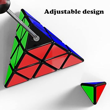 TANCH YJ Pyramid Speed Cube 3X3 Triangle Magic Cube Puzzle Toy Black