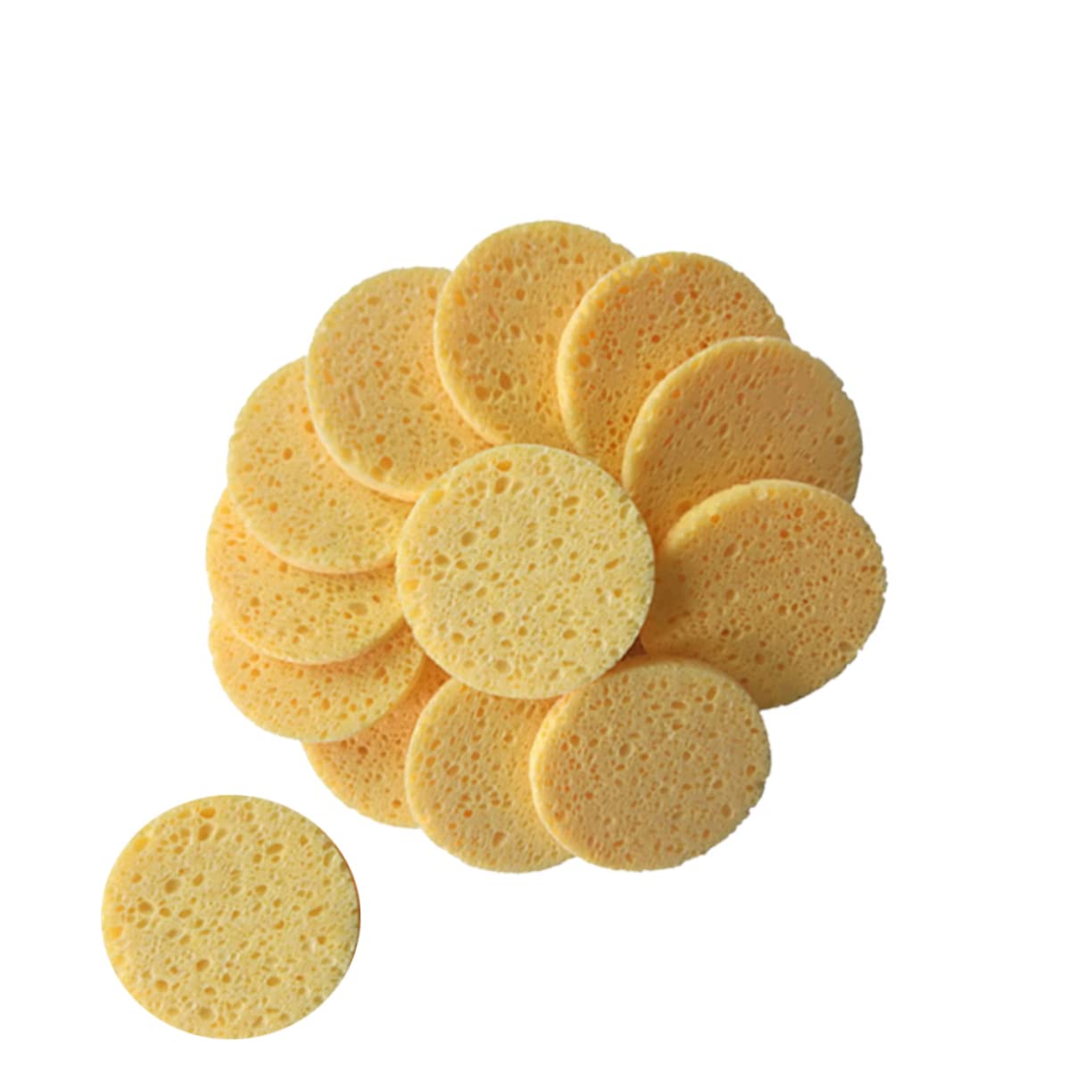 Ipetboom 60pezzi Spugnette Struccanti Cotone Morbide e Sicure Per Detersione Viso e Rimozione Make-up Per Pelli Sensibili Colore Naturale
