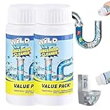 SUJEBKC Rohrreiniger extrem stark, wild tornado sink drain cleaner, Starker Rohrreiniger gegen Verstopfungen & Gerüche, für Küche, Bad, Toilette (2PC)