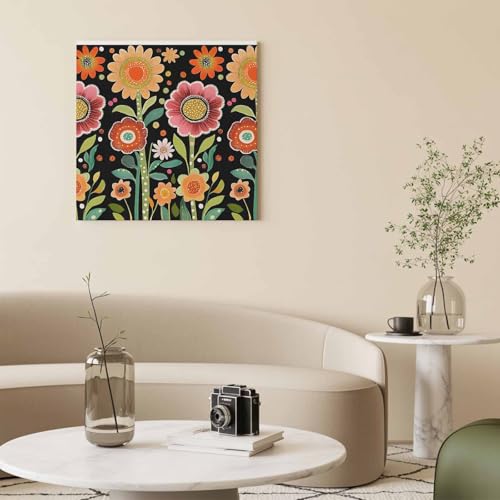 VamJump アートパネル 絵画 こどもの日 ひまわり 花 抽象 春 水彩画 インテリア 壁掛け 北欧風 子供部屋 かわいい キャンバスプリント 1:1 リビング 保育園 プレゼント ギフトトイレ 部屋に飾る絵 アート 絵 置物 雑貨 癒しグッズ 人気