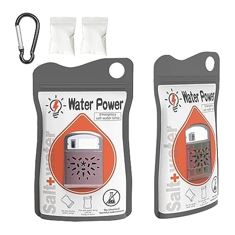 weilaike Salt Water Lamp, 3 LED Lamp,Outdoor Lights, No Battery Emergency Lamp, Suitable for Outdoor Activities, Night Fishing, Camping, Sustainable Use for 120 Hours(1 Pcs) Cover