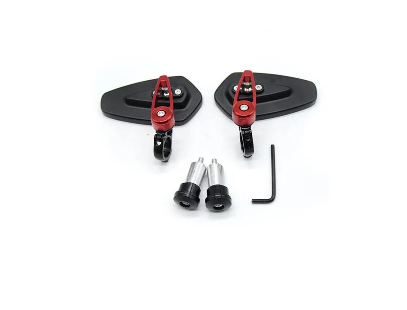 Espejos retrovisores de 22mm para manillar de Kawasaki Ninja 650R y Versys en color rojo