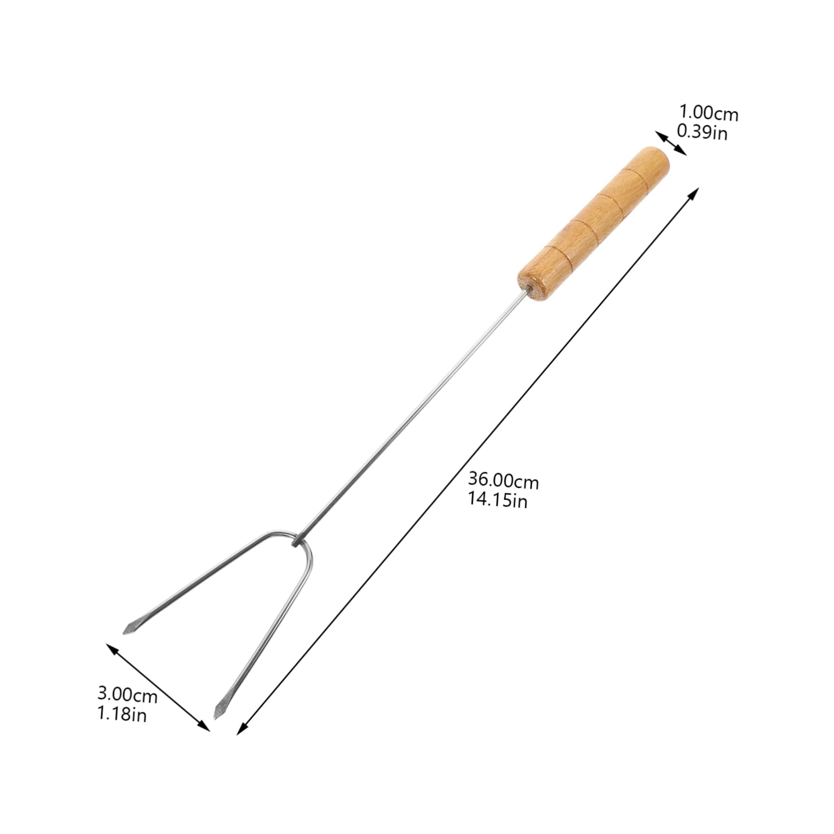 4-teiliges Barbecue-Schild, Grill-Tranchiergabel, Metallspieße, BBQ-Kabob-Sticks, Lagerfeuergabel, Marshmallow, Braten von Gänsen, Outdoor-Kegerator-Spieß für Fleisch, Werkzeug, Edelstahl, Mehrzweck