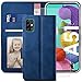 Produktbild YATWIN Handyhülle Kompatibel mit Samsung Galaxy A51 Hülle +1 Stück Panzerglas Schutzfolie, Klapphülle Samsung A51 Premium Leder Brieftasche Schutzhülle [Kartenfach][Stand] Handytasche Case Blau