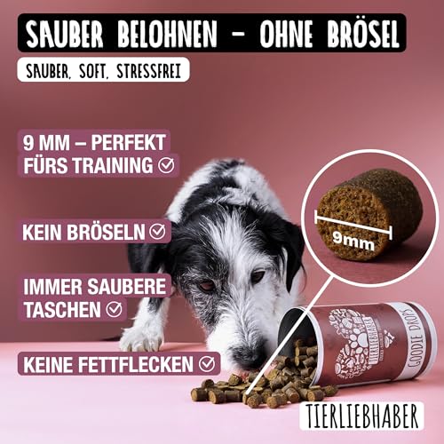 TIERLIEBHABER Goodie Drops gesunde Hundeleckerlies – Hundesnacks für kleine Hunde und Welpen – Dog Treats als Hundeleckerli Getreidefrei – Leckereien für Hunde Hundekekse – (ca. 340 Drops)