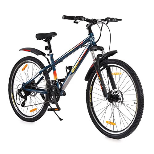 Image of Urban Terrain Mutant 27.5 inch Cycle /Bicycle Steel MTB (21 Speed) Gear Bicycle for Men /Boys with Front Suspension & Dual Disc Brake Mountain Bike | Ideal for 15+ Years, Frame Size : 17 inch (Blue)