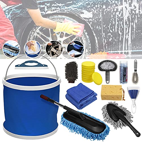 Outils de nettoyage de voiture lot de 22 accessoires brosse éponge pour un lavage sans trace