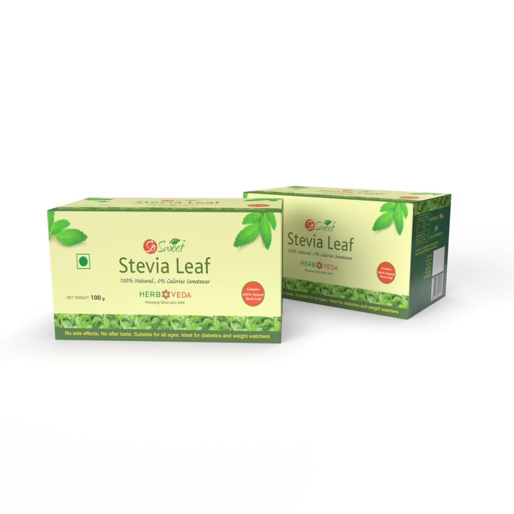 So Sweet Stevia Leaf Sugar Free Natural Zero Calorie Sweetener Pack of 2 (100gm each) (B08SVXT9MS) Amazon Price History, Amazon Price Tracker