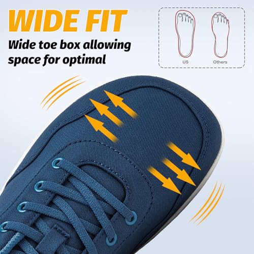 HOBIBEAR Womens Mens Hands Free Slip On Sneakers Comfort Wide Minimalist Barefoot Canvas Shoes3