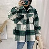 Eigenschaften: Plaid, Langarm, Entspannte Passform. 2 Brustklappentaschen und 2 Eingrifftaschen, Kragen umdrehen, Manschetten mit einem Knopf, runder Saum. Lässiges Blusenhemd für Frauen.