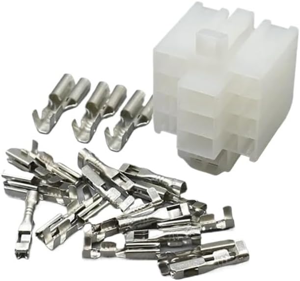 1-20Kits 22 Pin Male Female Automotive Harness Wiring Socket Plug Connector DJ7221Y-2.2-6.3-11 ..3-21(Black Female set,10Sets)