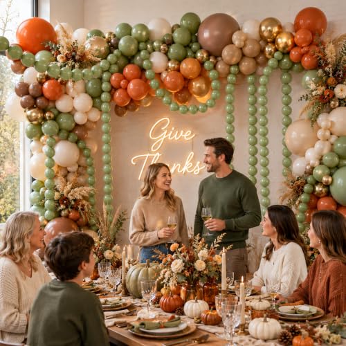 Image of Sage Green Linking Balloons, 100PCS 6 Inch Olive Green Quick Link Balloons | Sage Balloon for Balloons Garland Arch, Fall Thanksgiving Boho Birthday Bridal Baby Shower Wedding Woodland Party Decorations