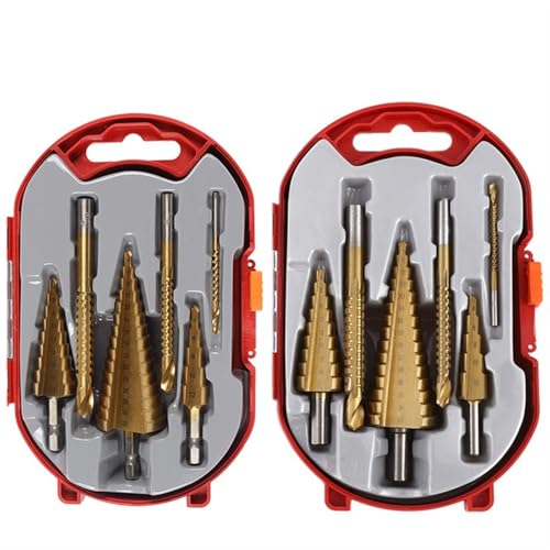Foret étagé et scie à métaux Lot de 6 pièces de 4 à 32 mm Set A