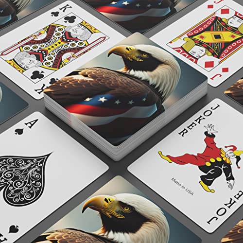 Naipes Poker Águila Americana Patriótica miniatura 2