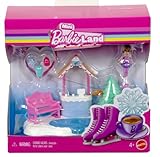 Barbie Mini Land Doll House Sets, Mini Dreamhouse with Surprise 1.5-inch Doll, Furniture & Accessories, Plus Elevator & Pool (Styles May Vary)