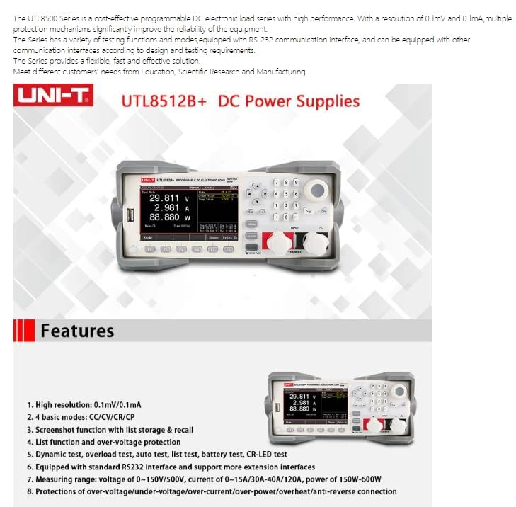 UNI-T UTL8500 Series Features Overview