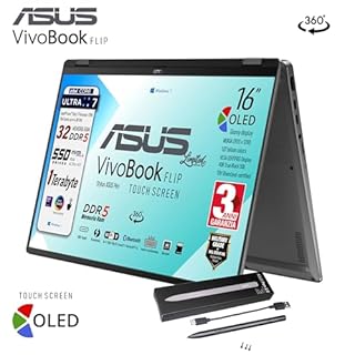ASUS Vivobook 16 FLIP, Intel® Core™ Ultra 7 258V, Intel Arc Pro, Display OLED Touchscreen 16" WUXGA FHD+, DDR5 32Gb, SSD 1Tb, Win 11, Wi-Fi 7, bt 5.4, tastiera retroilluminata, Pen, Gar 3 Anni