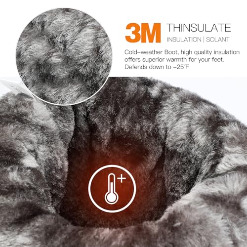 Kricely Men's Snow Boots Waterproof Non-Slip Outdoor Hiking Athletic Warm Fur Boot Comfortable Causual Cold-Weather Boots2