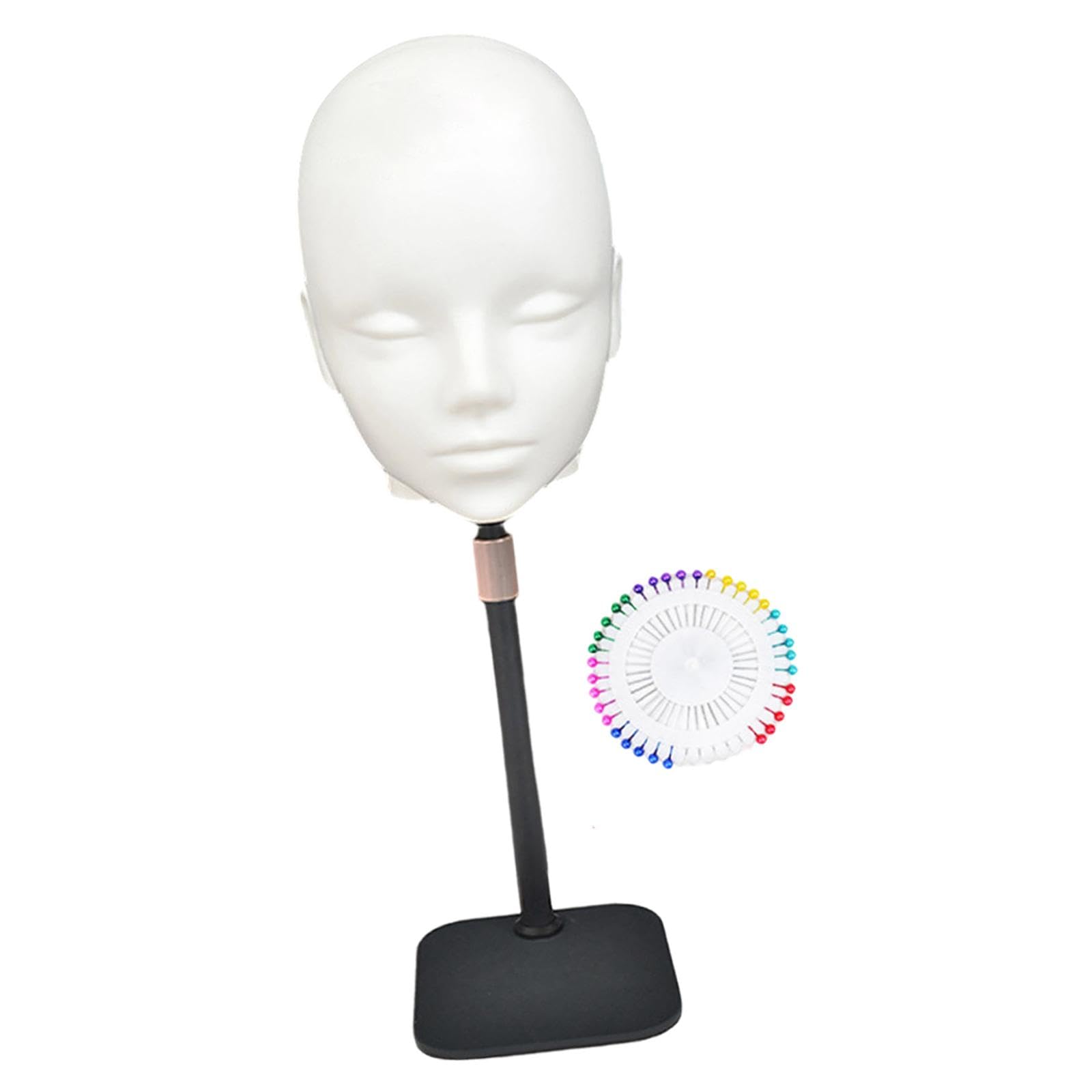 Female Bald Mannequin Head Wig Making Professional Multifunctional Accessory White with Stand-image-29