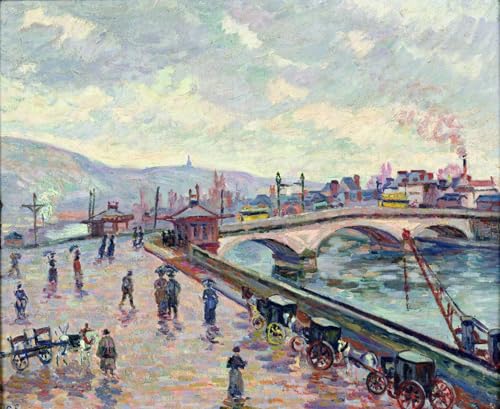La Seine à Rouen Guillaumin affiche pour habiller un grand mur vide de chambre 60x90cm