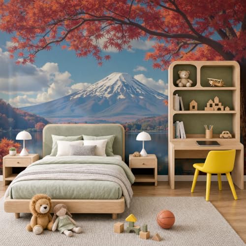 Papier peint panoramique nature paysage japonais Mont Fuji chambre adulte