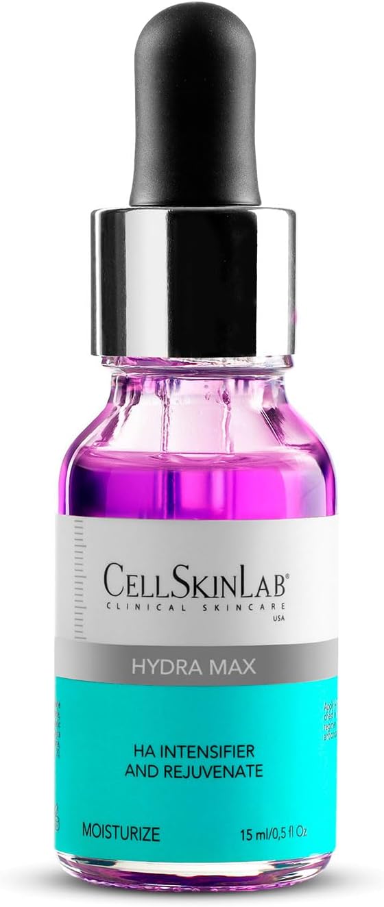 Hydra Max CSL by CellSkinLab - Deep Moisturizing & Rejuvenation Serum for all skin types with Hyaluronic Acid, Niacinamide, Mandelic Acid, Salicylic Acid - 0.5 fl Oz