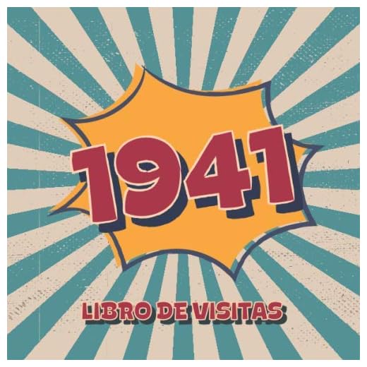 1941 Libros de Visitas: Libro de visitas para fiestas de cumpleaños de estilo retro para que la familia y los amigos inserten saludos y mensajes | 100 páginas | Vol 3