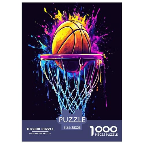 Disfruta tardes en familia con el puzzle imposible de baloncesto de 1000 piezas de arte