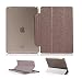 Produktbild Luch iPad Air Hülle, Glitter Seide Series Schutzhülle Cover Case Etui Tasche mit Hart PC Durchschaubar Rücken Deckel mit Auto Schlaf/Wach Funktion und Standfunktion für Apple iPad Air iPad 5, Braun
