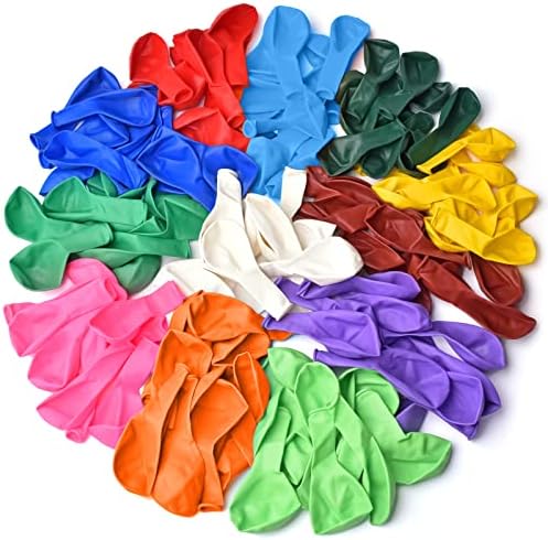 Tamodan Thickened balloons, 120 PCS Balloons Assorted Colors, Latex Balloons for Kid's Birthday Party, Exquisite Rainbow Balloon, 12 Inches & 12 Kinds of Rianbow Colorful Party Balloons Decorations.