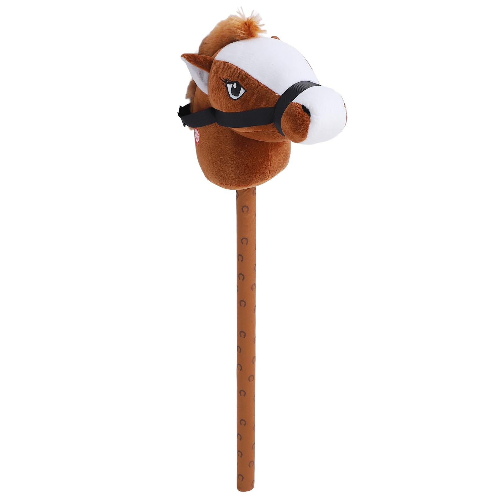 EMUKOEP Peluche de Juguete de Palo de Caballo Suave con Sonidos Realistas para Niños, Regalo para Niños Pequeños, Cómodo Juguete de Cabeza de Caballo para Abrazos Interminables, 27,56 X 4,72 X 9,84