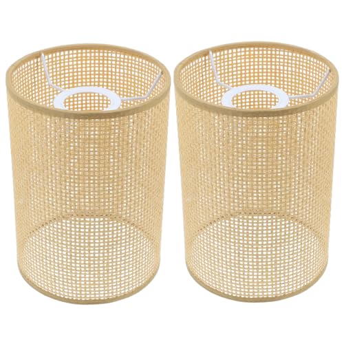 Angoily 2PCS Pantalla Lampara Tejida Lámpara