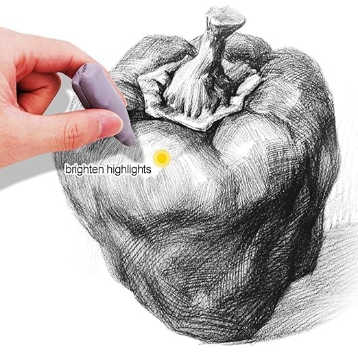 Evaluemart 2pcs Kneadable Eraser Cleaning Pencil Art Artists Drawing Rubber Eraser 4