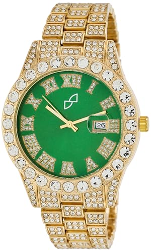 Image of Haute Sauce Women's Embellished Analog Dial with Stainless Steel Strap | Battery Power | Foldover Closure | Quartz Movement | Fashion Wrist Belt Watch for Female and Girls