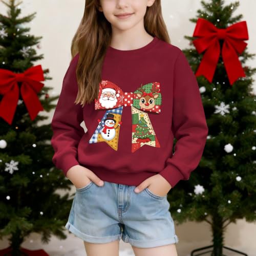 Christmas Sweatshirts for Girls Long Sleeve Crew Neck Shirts Fall Tops - image 3