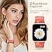 Floral Engraved Band Compatible with Apple Watch Se 44mm Band for Women 40mm 41mm 42mm 38mm 45mm 46mm, Cute Flowers adjustable Sport Strap for iWatch Bands Series 11 10 9/8/7/6/5/4/2/1/Ultra 3