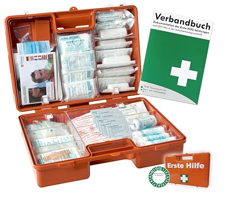 Erste-Hilfe-Koffer MAXI PRO nach aktueller DIN/EN 13169 für Betriebe ab 50 Mitarbeiter inkl. Verbandbuch