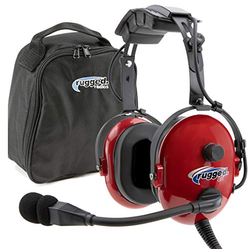 Rugged. Air RA250 General Aviation Child Headset For Flying Airplanes - Features Adjustable Headband Foam Comfort Ear Seals and Headset Bag