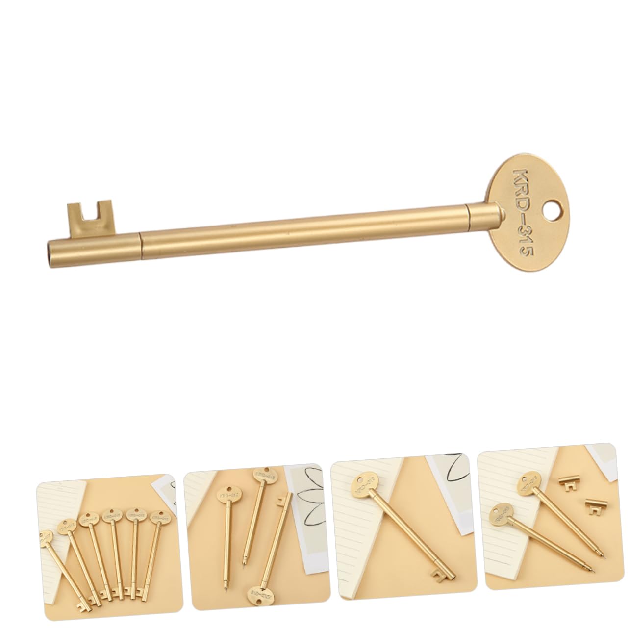 Uonlytech 4 Set Penne Gel Chiave Per Scrittura Cancelleria Per Ufficio E Studio Per Studenti 12 Pezzi * 4