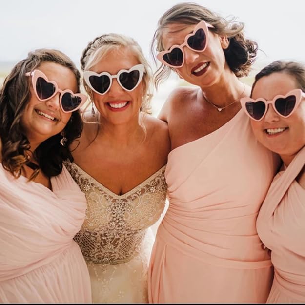 Bridesmaid Scrunchies Proposal Gifts 4.1 inch square Hair Claws Bachelorette Hair Clip Heart sunglasses Girls gift for Bachelorette Party Favors -18pcs Green - Image 6