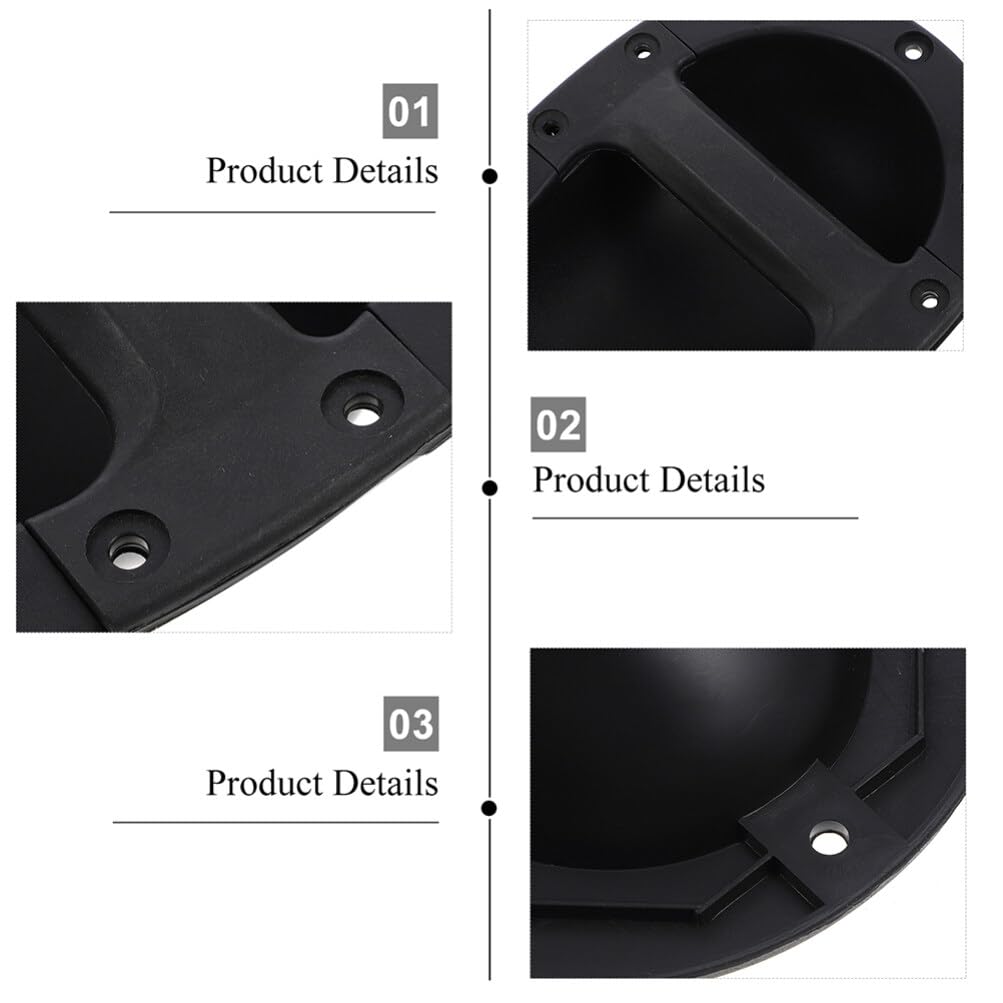 Artibetter Poignée de Remplacement pour Amplificateur en Abs Noir, Lot de 4 Pièces, Robuste et Pratique, pour Haut-Parleur et Usage sur Scène