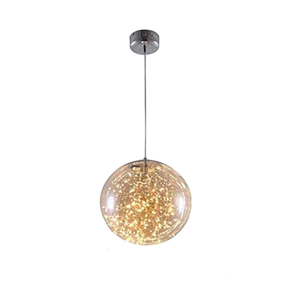 Led Moderno Semplice Gypsophila Lampadario,Camera Corridoio Portico Luci Del Balcone,Caffè Ristorante Music Bar Lampade In Vetro-Luce bianca cognac 35cm