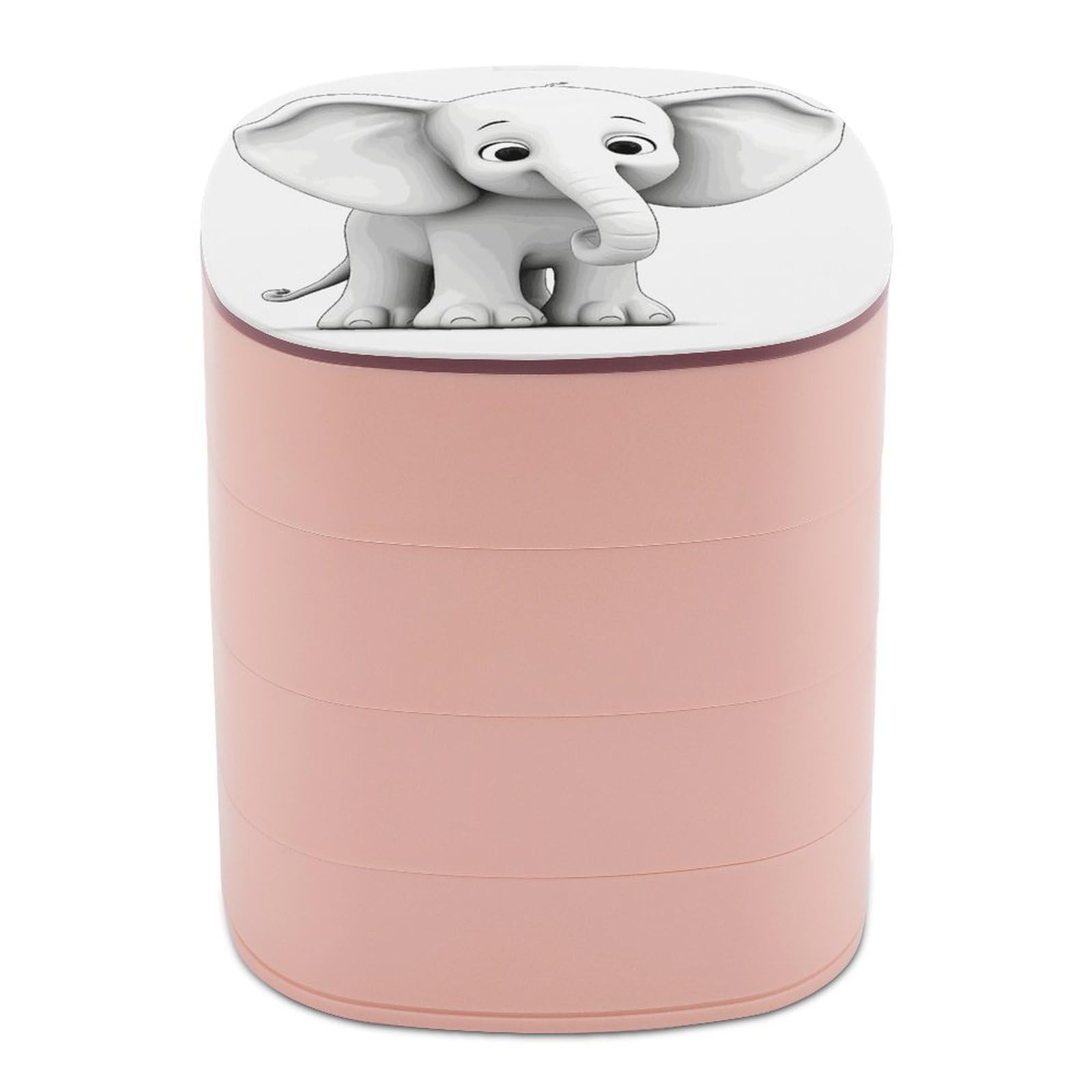 Organiseur de bijoux avec couvercle éléphant blanc aux finitions soignées