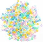 Pack of 1000 Acrylic Plain Pony Beads 6x9mm Bulk Glow in The Dark