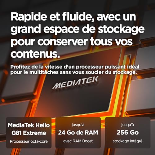 Moto g15 Power Smartphone debloqué écran 6 72" Appareil Photo 50 MP Batterie Haute capacité 6000 mAh Gravity Coque de Protection et câble USB C Inclus - vue 7