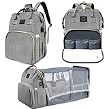 Fandiar Diaper Bag with Changing Station, Diaper Bags for Baby Girl Boy Multi-Function Travel Portab