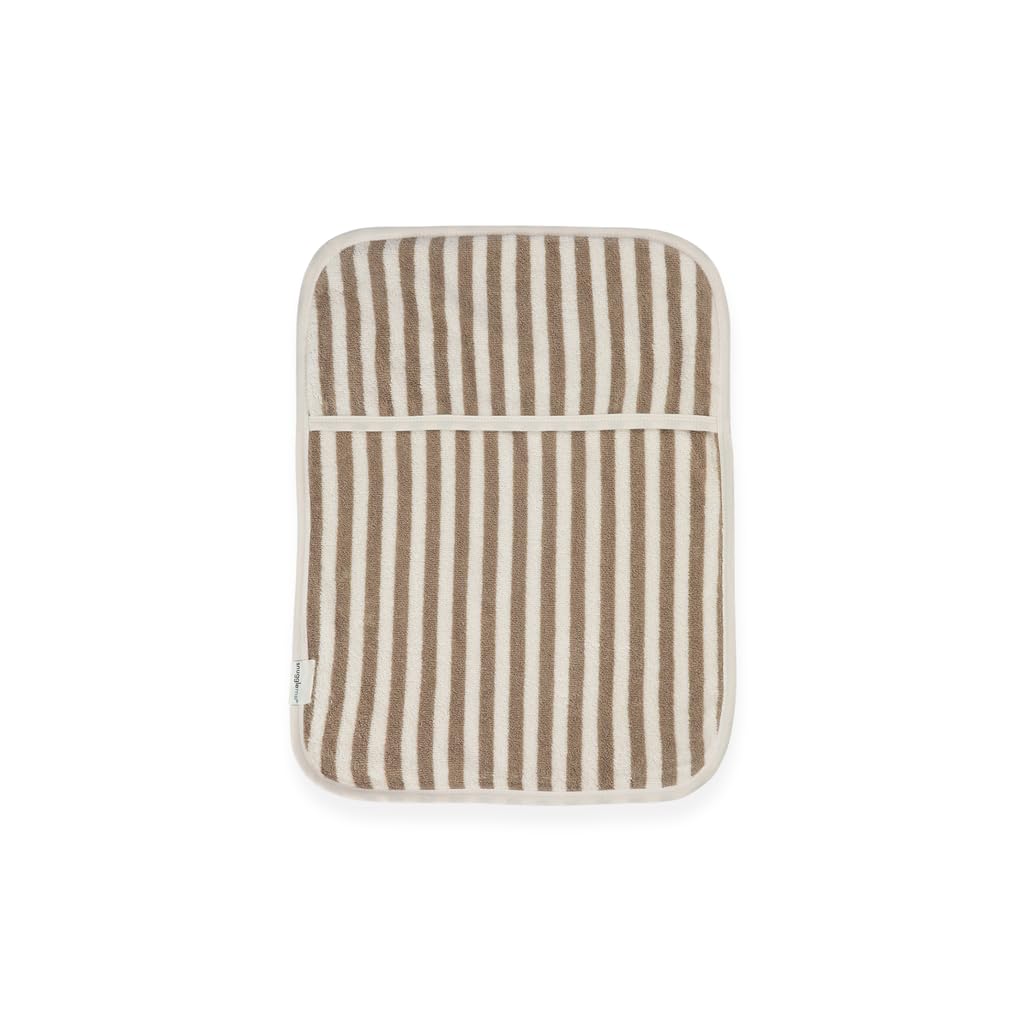 Snuggle Me Organic Baby Changing Pad Diaper Cover,100% Organic Cotton Yarn-Dyed Terry Diaper Changing pad Liner (Birch)