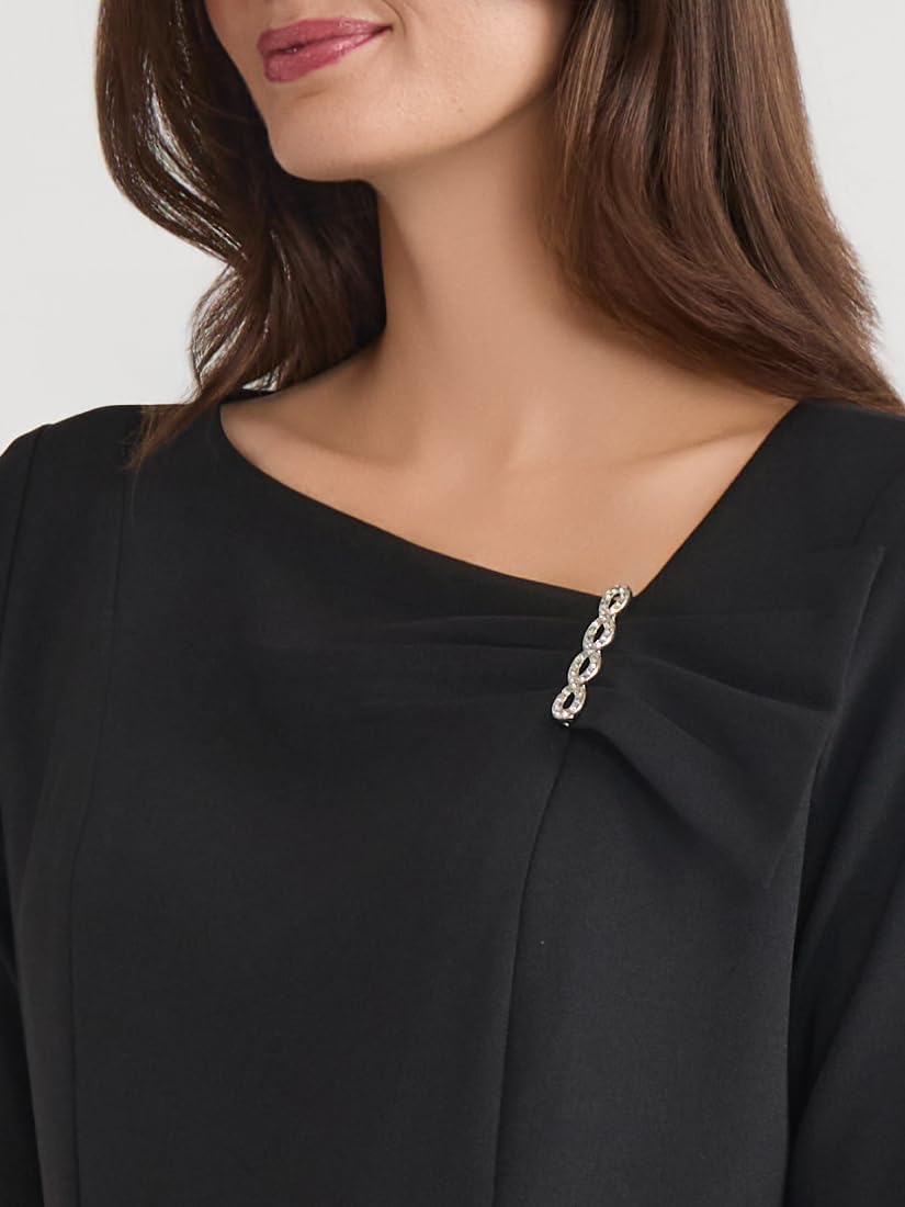 Kasper Women's Elbow Sleeve Embellished Dress